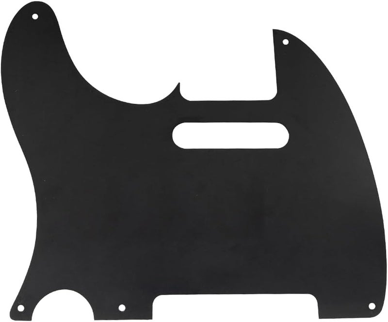 ROZILO Black 1 Ply 5 Hole Vintage Guitar Tele Pickguard for USA/Mexican Made Fender Standard Telecaster Style - Image 2